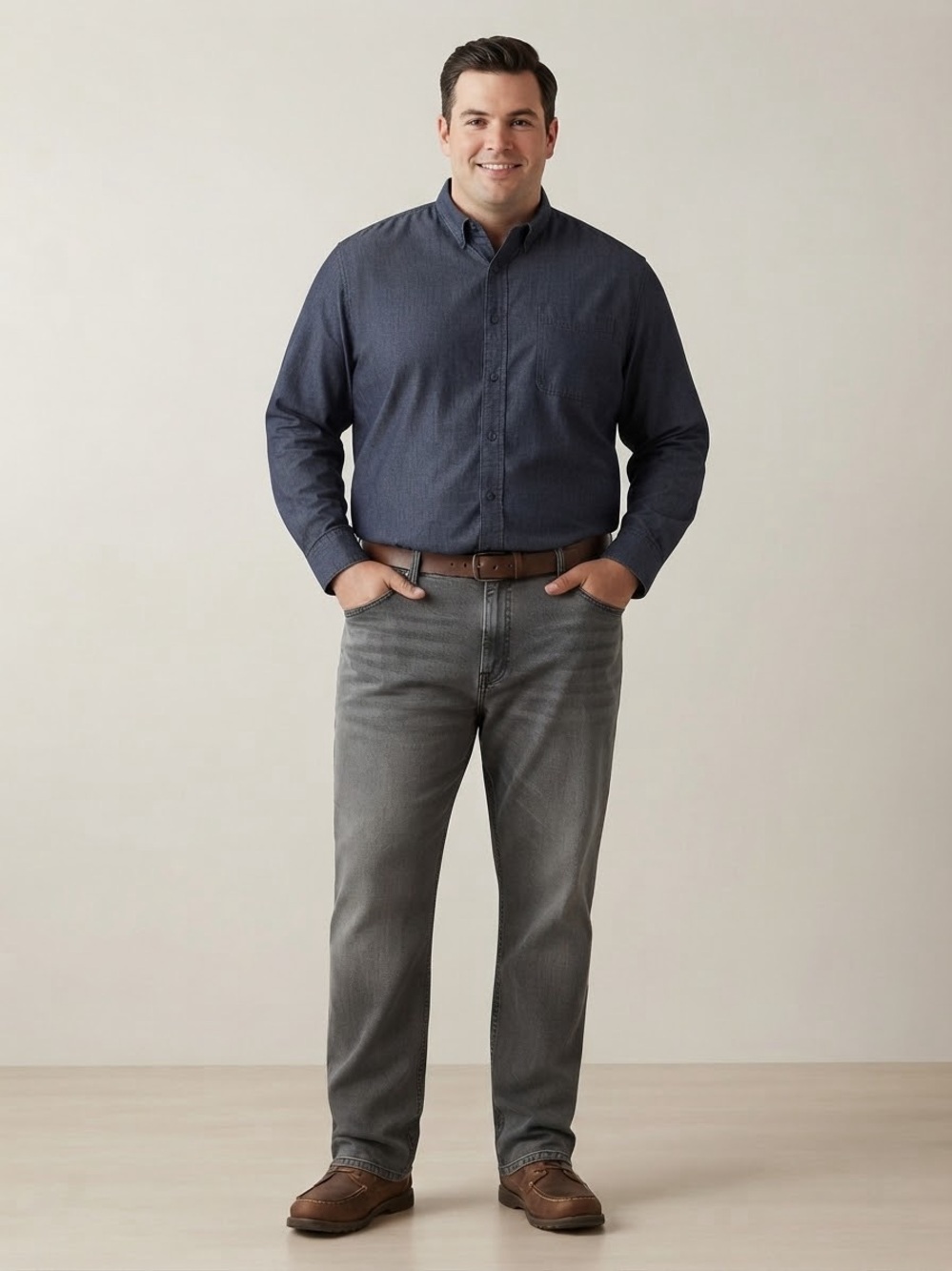 Buffalo David Bitton Men's Straight Dark Gray Jeans